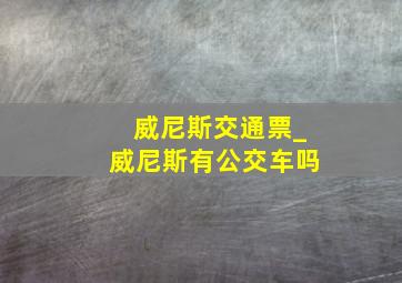 威尼斯交通票_威尼斯有公交车吗
